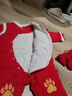 欢喜小熊宝宝连体衣冬季夹棉外出爬服冬天红色新年棉服婴儿满月百天哈衣 实拍图