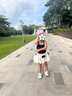 梵迪拉（F.DYRAA）儿童泳衣女童连体公主裙可爱女孩泡温泉幼儿宝宝游泳32643黑色L 实拍图