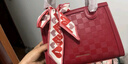稻草人骐骥红女包2026新款时尚结婚新娘包手提包婚庆包包新婚礼物送闺蜜 深红（赠丝巾） 实拍图