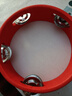 乐林源奥尔夫打击乐器卡通铃鼓手拍鼓儿童乐器仿羊皮手鼓幼儿园音乐拍鼓 6寸直径15cm（红色） 实拍图
