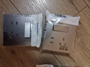 公牛（BULL）开关 86型墙面家用插座 带USB网线 空调电视墙壁面板G39星空灰 【五孔带一开双控】 开关 实拍图