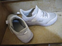 361°儿童运动鞋男童跑鞋秋冬密网轻便魔术贴女童皮革加绒保暖运动鞋 【四季密网】361度白/银色 38 实拍图