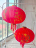 倍欢喜大红灯笼大门挂的2025电子led灯春节过年元旦装饰新年绒布室外 【推荐】100#富贵吉祥+送LED灯 一对装 实拍图