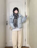 安踏关晓彤同款速暖羽绒服丨三防奶糕短款面包服女士冬季保暖连帽外套 实拍图