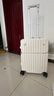 DULA前开盖杯架行李箱拉杆箱USB充电旅行箱登机箱密码箱皓月白20英寸 实拍图