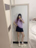 匹克运动套装女夏季跑步运动休闲羽毛球服透气两件短袖短裤女DF152002 实拍图