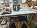 墨例 电脑桌折叠桌家用学习写字桌办公培训面试长条桌户外饭桌地摊桌 100*50*75cm白色圆管加厚双层 实拍图