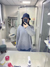 CACUSS遮阳帽子女士四季透气大帽檐冰丝防晒户外骑行防紫外线太阳帽黑中 实拍图