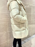美力城暖天鹅泡芙羽绒服中长款女高端90鹅绒加厚外套保暖157 白色 M （110-125斤） 实拍图