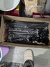 哈尔城堡衣柜卧室简易衣柜出租房钢架结构宿舍布衣柜子组装防尘衣服收纳柜 双排-暗夜黑【抽屉款】 实拍图