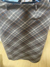 百图betu女装冬季新款半身裙直筒复古格纹百搭显瘦裙子女2410D04 咖格 S 实拍图