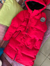 雪中飞【蓄热】童装儿童羽绒服男童女童纯色中大童拼接羽绒服红色160cm 实拍图