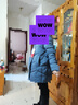 坦博尔羽绒服女中长款带帽宽松舒适保暖妈妈款外套510560D 颜锡蓝 165  实拍图
