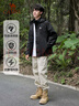 骆驼（CAMEL）硬壳锋衣男2025新款秋冬单层加绒防泼中性复古运动登山服女 C34CW04626A，幻影黑 ，中性 L 实拍图