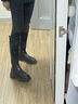 奥古狮登长筒靴女秋冬新款网红复古马丁靴V口高筒百搭粗跟时尚骑士靴女靴 624049黑色【单里款】 38 实拍图