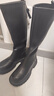 卓诗尼长筒靴女2025年新款春秋高筒靴子厚底皮靴不过膝长靴冬加绒骑士靴 黑色-绒里 37 实拍图