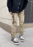 MR.25美式复古工装裤男春秋季新款休闲裤男士机能束脚裤子男潮牌男裤 卡其色 32 适合140-150斤 实拍图