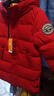 雪中飞【蓄热】童装儿童羽绒服男童女童纯色中大童拼接羽绒服红色110cm 实拍图