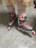 micro迈古联名COSMOID轮滑鞋儿童男女直排溜旱冰硬壳初学 JOY粉色套餐L 实拍图