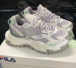 FILA  FUSION斐乐潮牌官方女鞋经典硬糖鞋厚底老爹鞋时尚运动休闲鞋 银云/米色-SA 38 实拍图