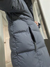 迪桑特（DESCENTE）SKI STYLE 男女同款 防泼水 光热转能 蓄温 长款 鹅绒羽绒服 CC-墨灰色 D4491SDJ55 L 实拍图