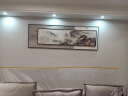 瑞尚 新中式背有靠山客厅装饰画大气沙发背景墙挂画轻奢叠加山水壁画 背有靠山A （大150*50+小120*30）晶瓷面 实拍图