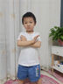 真维斯（Jeanswest）儿童短袖t恤2026新款男女童夏季纯棉长袖T上衣中大童多巴胺打底衫 【圆短T】白/J纯色 160 实拍图