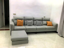 简昕科技布沙发客厅小户型现代简约 三人位奶油风高靠背布艺沙发8045 实拍图