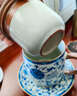 兮元记青花汝窑泡茶杯陶瓷茶水分离杯送男士新年实用生日礼物伴手礼品 繁花天福办公杯-不含底碟-简装 实拍图
