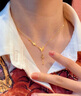 中国黄金（CHINA GOLD）蝴蝶流苏黄金套链女足金项链锁骨链吊坠情人节生日礼物送女友老婆 【京速达】蝴蝶套链【镭射款】约4.3g 实拍图