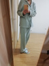 芬腾【婴儿棉】睡衣秋季女款纯棉长袖长裤新款大码家居服女春秋套装 J98332375樱花粉 XL 建议：125-145斤 实拍图