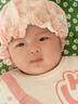 贝娜茜婴儿帽子春秋薄款女宝宝婴儿3-12个月公主蕾丝遮阳渔夫帽可爱超萌盆帽 PM195-浅橘 3-12个月（40-47CM） 实拍图