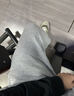 adidas情侣款加绒加厚直筒束脚运动裤男女阿迪达斯官方轻运动 中麻灰 L 实拍图