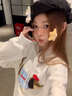 LEMANISM加绒卫衣男明星同款腊肠狗春秋长袖T恤连帽宽松情侣外套女 白色 M 实拍图