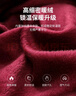 恒源祥帽子女士冬季保暖妈妈中老年人围巾加绒奶奶时尚毛线帽 酒红色 实拍图