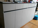 徒芸实木岩板餐边柜现代简约客厅靠墙茶水柜家用厨房大容量收纳储物柜 【轻奢灰】200*40*90cm 实拍图