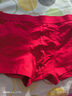红豆（Hodo）男士大红色内裤本命年礼物棉裆结婚喜庆青年平角裤头1条装 红色 1条 180 XXL 实拍图