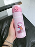 史努比（SNOOPY） 儿童保温杯女男小学生上学专用高颜值弹跳盖316不锈钢直饮口水杯 粉色500ML 实拍图