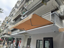 遮阳棚折叠伸缩式手摇雨棚电动收缩遮阳蓬阳台户外屋檐篷遮阳伞 加厚加宽4米*伸缩2米 实拍图