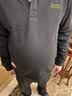 JEEP吉普长袖T恤男士春秋季polo宽松休闲打底衫衣服男装 黑色加绒 3XL 实拍图