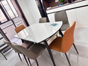 全友家居 轻奢风圆餐桌椅组合钢化玻璃可折叠功能客厅家用吃饭桌子 实拍图