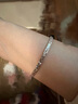 周大福碎碎冰碎冰冰银手镯女实心送生日礼物AB40398 56mm 实拍图