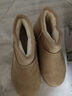 回力（Warrior）雪地靴女鞋子女休闲棉鞋女冬季加绒加厚短靴子保暖面包鞋卡其39 实拍图