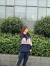 WASSUP JOYZON春秋新款品牌运动套装女宽松大码加绒学生青年休闲跑步服两件套潮 粉蓝色（春秋款两件套） XL（建议135-150斤） 实拍图