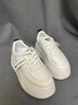 回力女鞋小白鞋女2025春夏季新款韩版百搭休闲厚底增高运动潮板鞋子女 白色【轻便厚底6cm】 37 实拍图