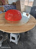 拜浦实木餐桌家用小户型农村吃饭圆桌子带转盘折叠10人15人简易大排档 【杉木】创意圆桌+转盘+桌腿 1.8米 【适用13-14人】送货上门 实拍图