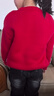 Classic Teddy精典泰迪童装儿童加绒卫衣男女童加厚保暖上衣百搭冬装 大红 150  实拍图