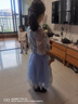童唛屋童装女童套装汉唐服装春夏儿童公主纱裙子小女孩宝宝襦裙表演出服 蓝色半袖 130码（建议身高120cm左右） 实拍图
