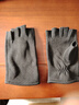 华臣羊 半指手套男冬保暖学生电脑打字写字开车露指手套女冬季漏指半截 黑色加绒 均码 实拍图