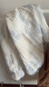 韩姿朵（Hanziduo）双层纱布棉纱情侣睡衣女春秋款纯棉麻长袖夏泡泡纱婴儿棉男家居服 3221女 L 实拍图
